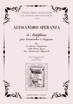 Armelin Musica 5 Antifone per contralto e organo noty alt varhany