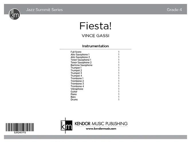 Kendor Music Fiesta! partitura full score latin