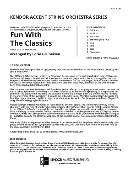 Kendor Music Fun With The Classics partitura