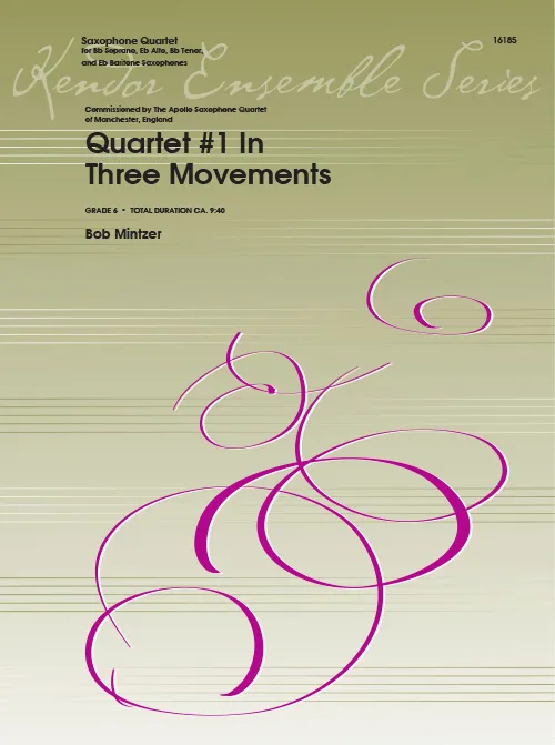 Kendor Music Quartet #1 In Three Movements partitura saxkvartet