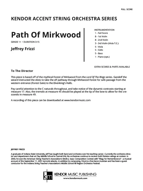 Kendor Music Path Of Mirkwood partitura 3:15