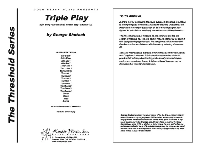Kendor Music Triple Play noty pro jazz band swing