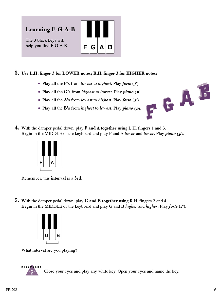 Faber Accelerated Piano Adventures Lesson Book 1 noty pro klavír C pozice
