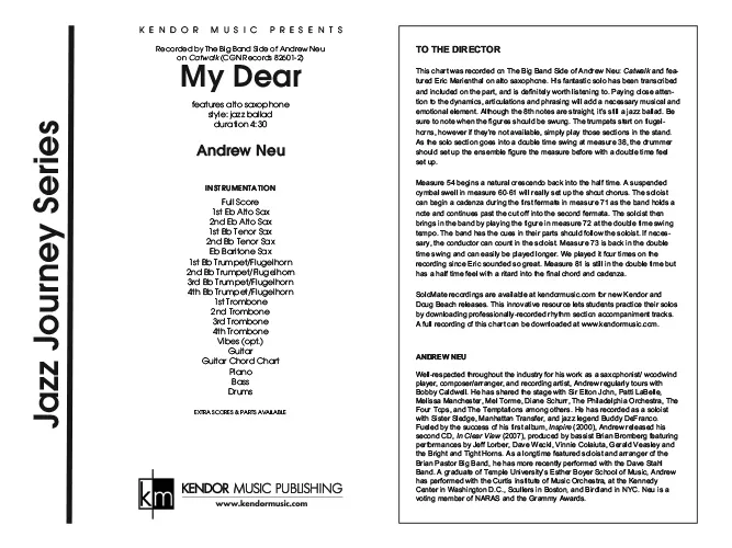 Kendor Music My Dear Full Score partitura big band