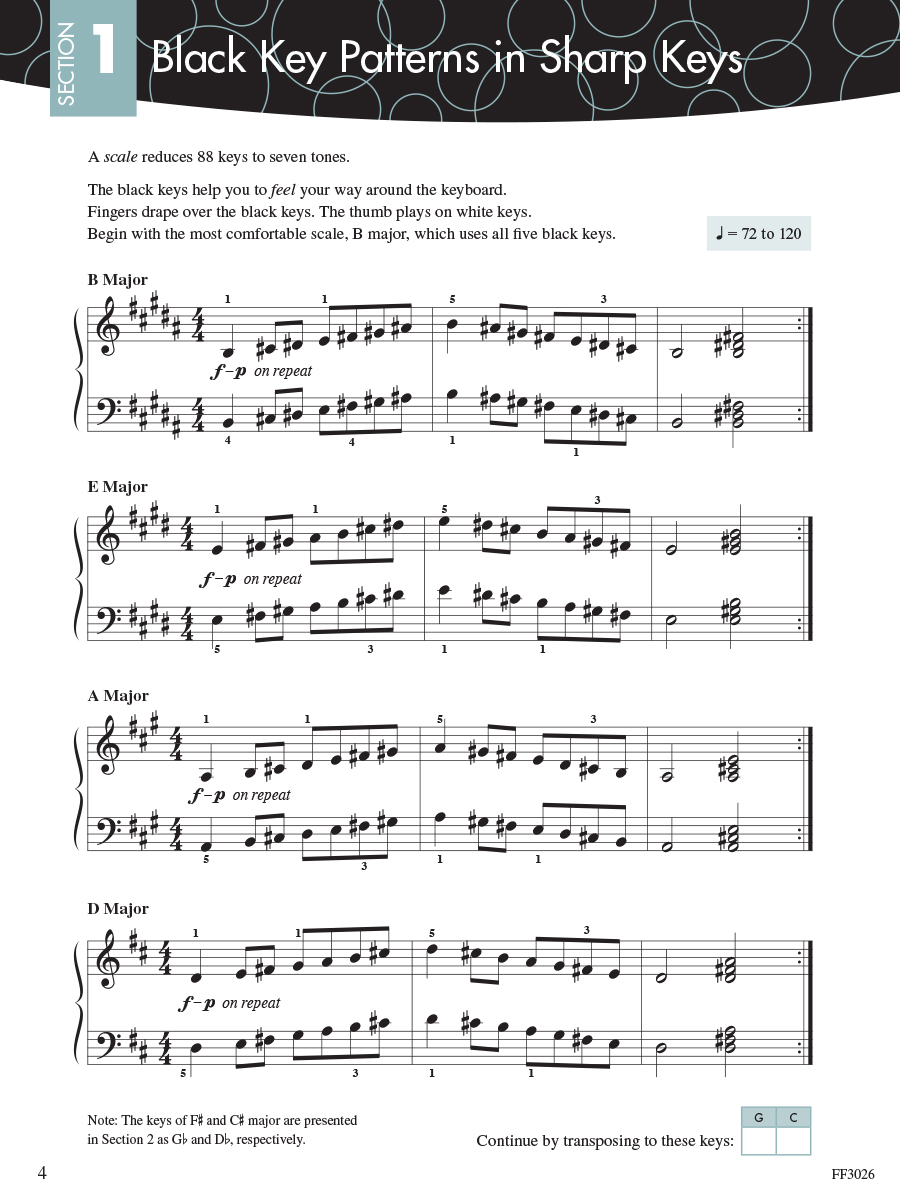 Faber Piano Adventures Scale and Chord Book 3 stupnice akordy