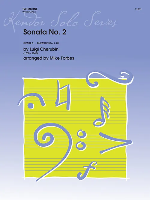 Kendor Music Sonata No. 2 noty trombon a klavír Cherubini