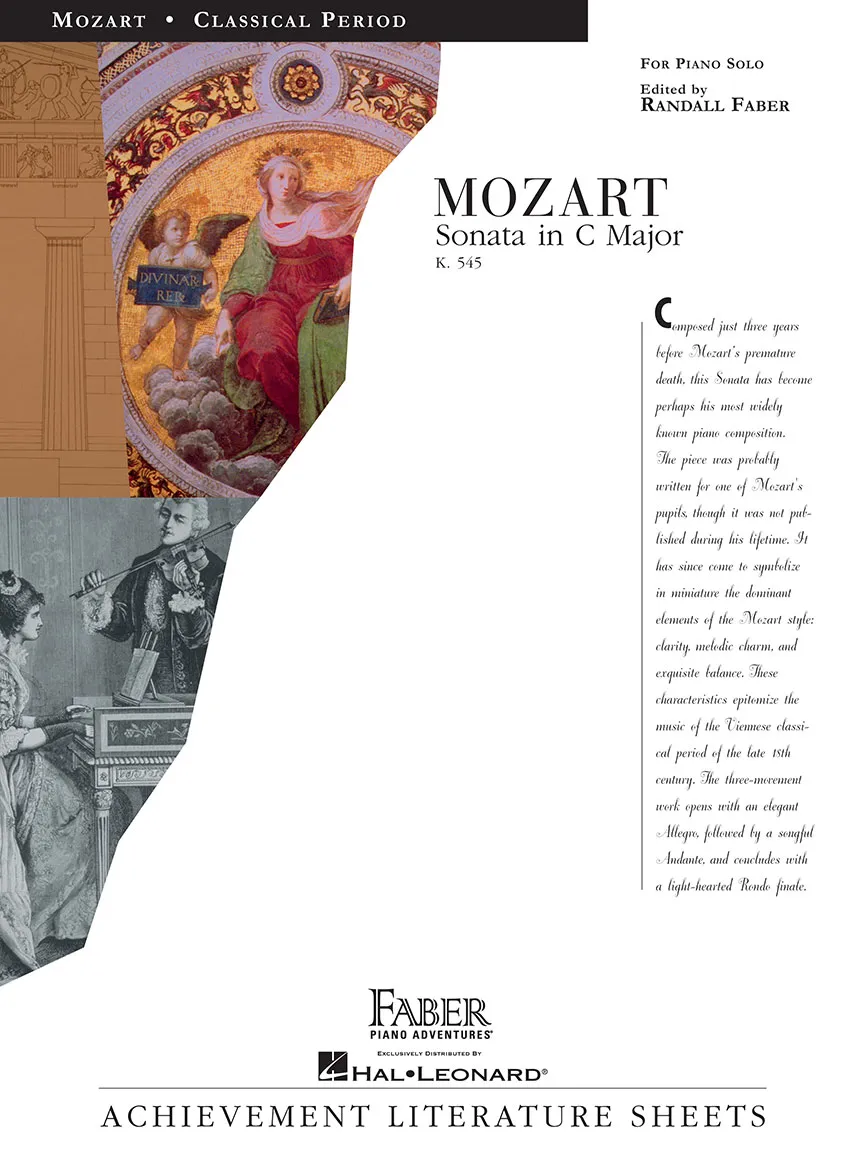Faber Piano Adventures Mozart Sonata C Major K545 noty klavír