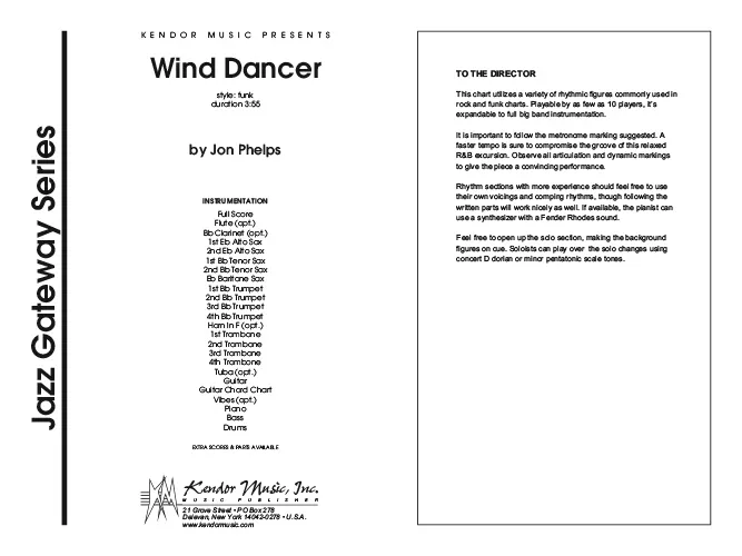 Kendor Music Wind Dancer partitura full score funk