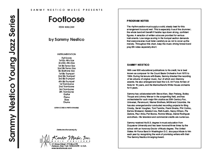 Kendor Music Footloose partitura easy jazz