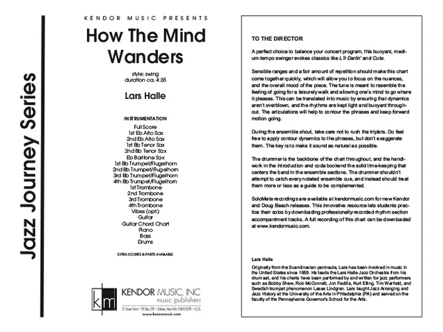 Kendor Music How The Mind Wanders partitura swing