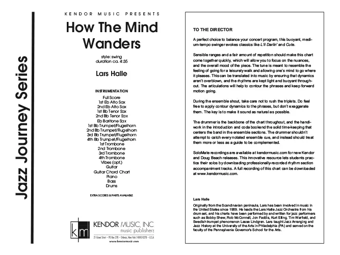 Kendor Music How The Mind Wanders partitura swing