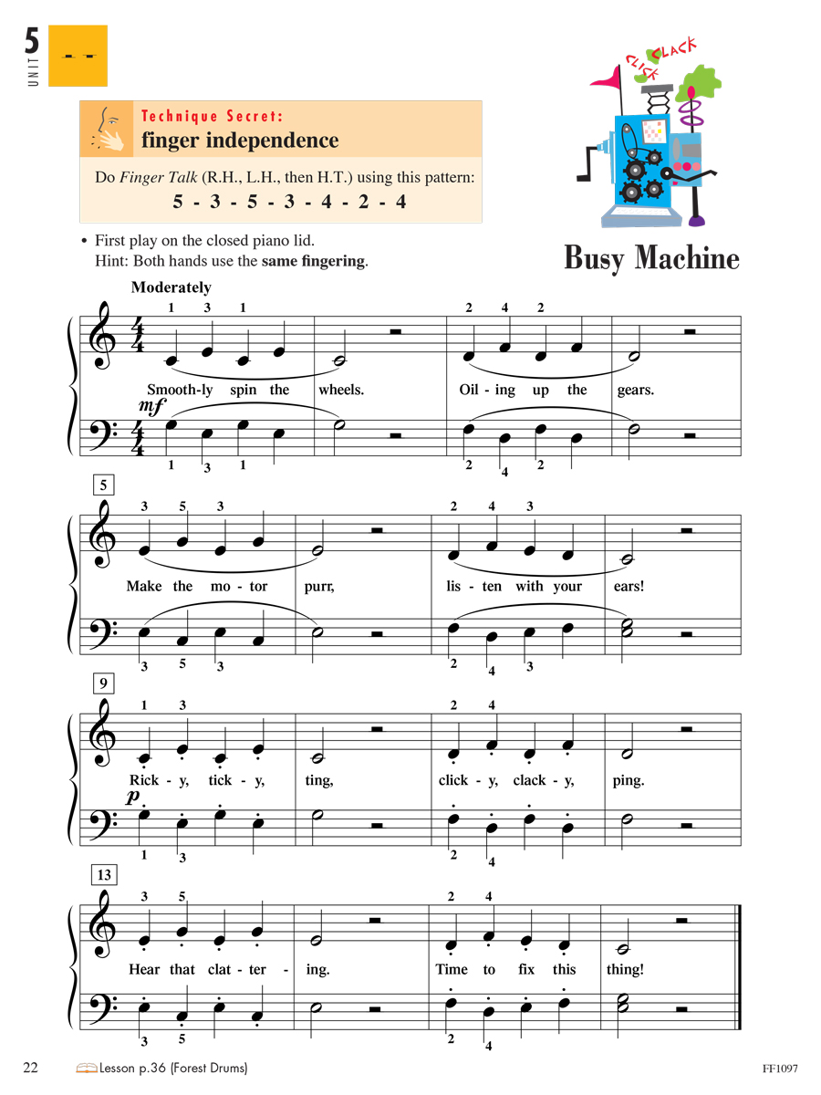 Faber Piano Adventures Level 1 Technique & Artistry noty 2nd Ed.