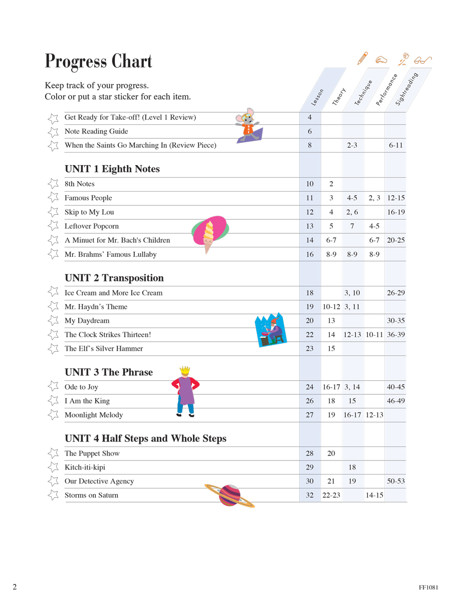 Faber Piano Adventures Level 2A Lesson Book 2nd Edition noty
