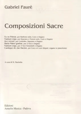 Armelin Musica Composizioni Sacre noty pro sbor a varhany