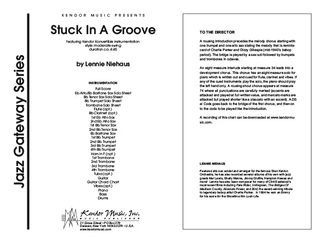Kendor Music Stuck In A Groove partitura Full Score swing