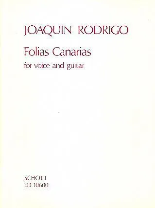 Ediciones Joaquín Rodrigo Folías canarias noty pro zpěv a kytaru