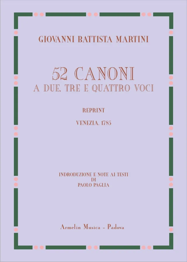 Armelin Musica 52 Canoni a 2, 3, 4 voci noty kánony