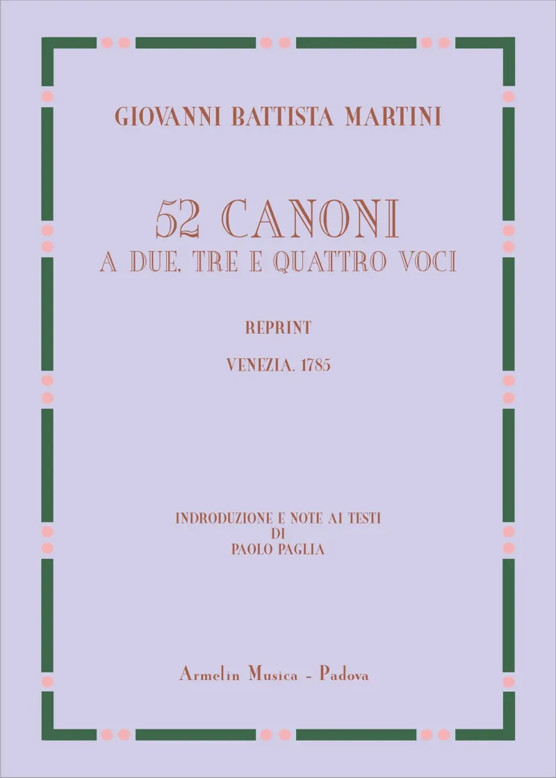 Armelin Musica 52 Canoni a 2, 3, 4 voci noty kánony