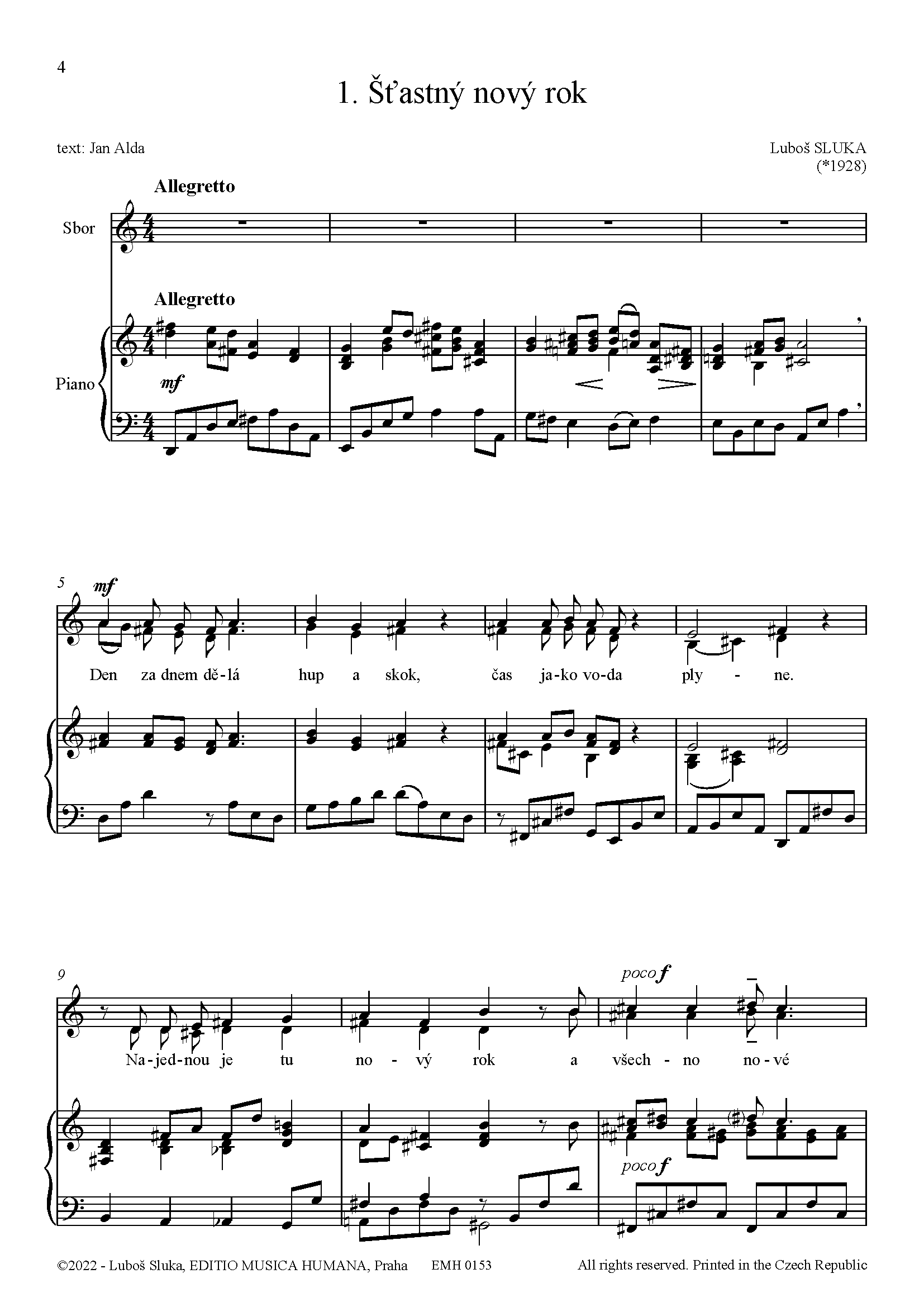 Editio Musica Humana Zpívánky noty pro sbor 24 stran