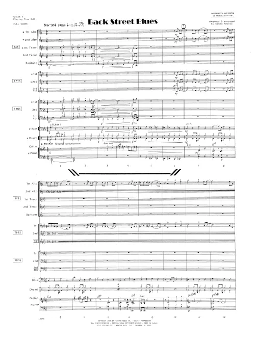 Kendor Music Back Street Blues partitura blues