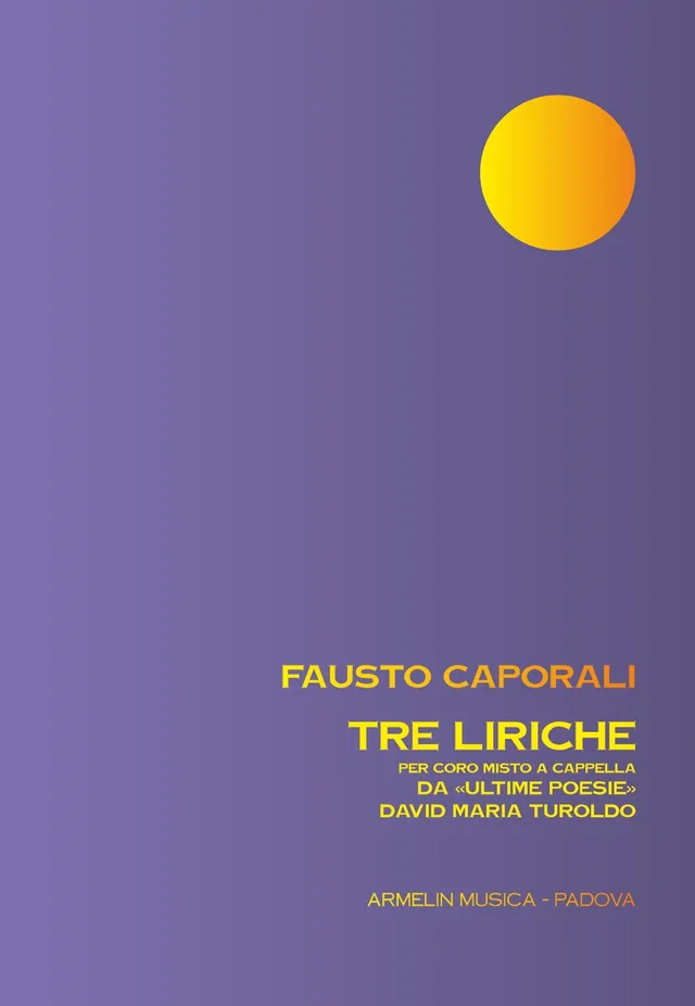 Armelin Musica Tre liriche noty pro smíšený sbor a cappella