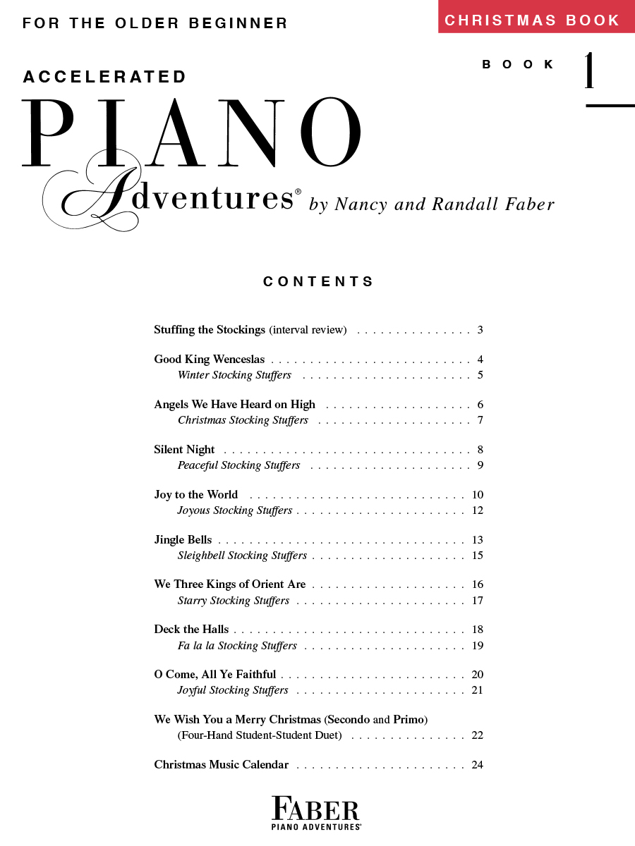 Faber Accelerated Piano Adventures Christmas 1 noty pro klavír