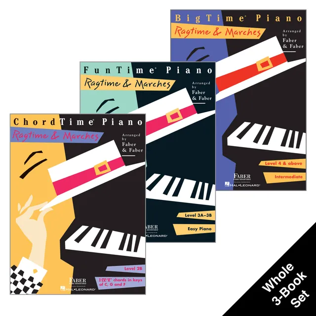 Faber Ragtime & Marches Set noty 3 sešity pro klavír