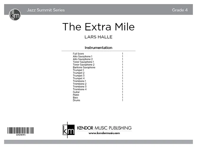 Kendor Music The Extra Mile partitura Full Score samba