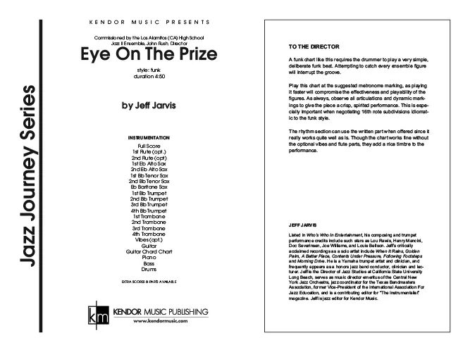 Kendor Eye On The Prize partitura pro big band funk