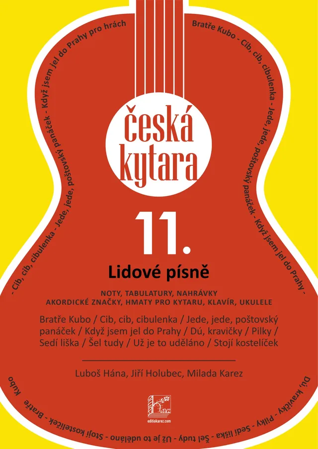 Česká kytara 11 Editio Karez noty lidové písně