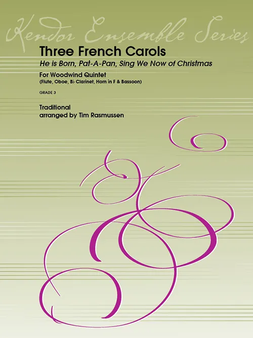 Kendor Music Three French Carols noty pro dechový kvintet