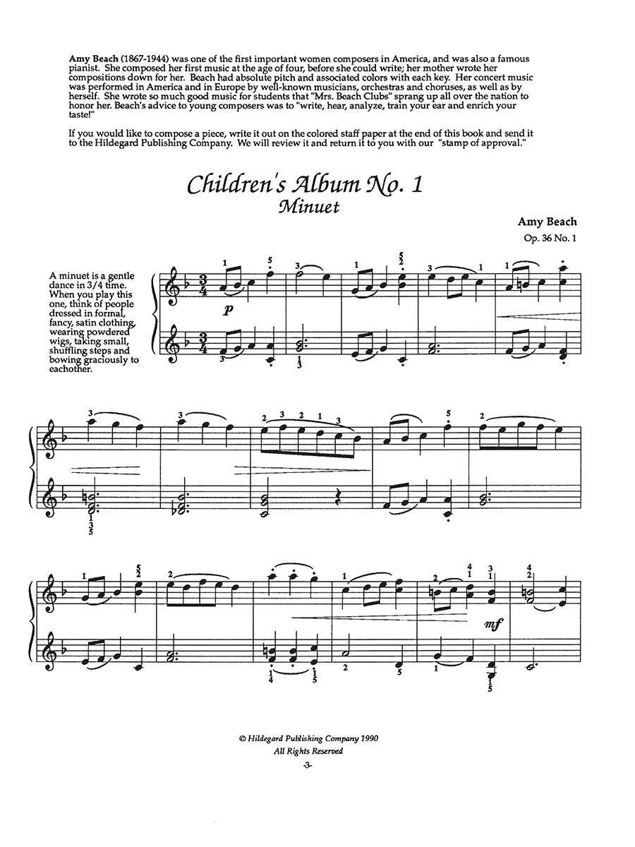 Hildegard Publishing Company Children's Album No. 1 noty klavir
