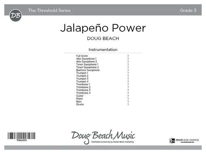 Kendor Music Jalapeño Power partitura samba koncert