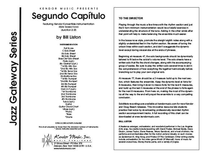 Kendor Music Segundo Capitulo partitura bossa nova