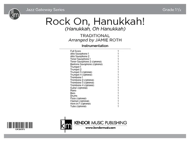 Kendor Music Rock On, Hanukkah! partitura Full Score rock