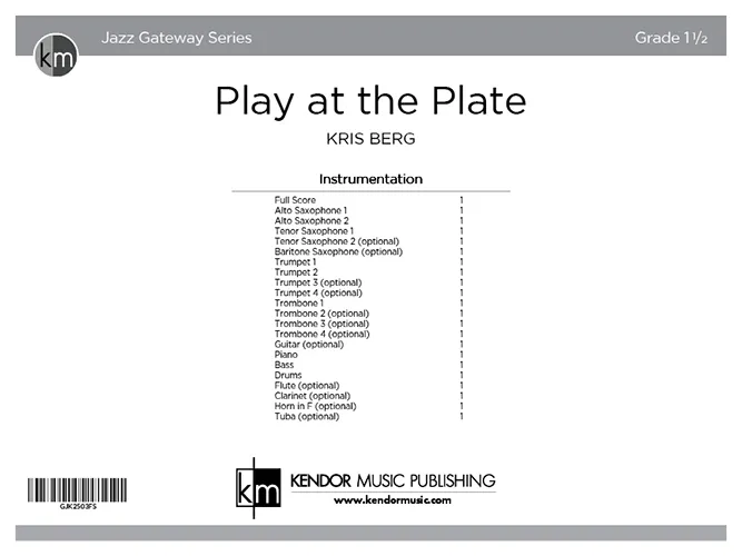 Kendor Music Play at the Plate partitura swing full score