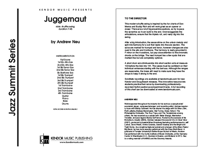 Kendor Music Juggernaut Full Score partitura shuffle