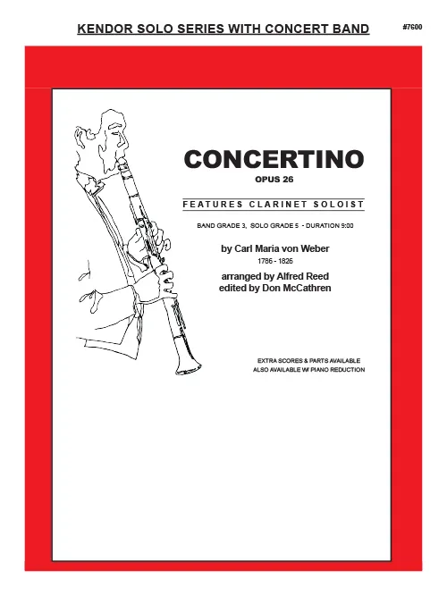 Kendor Music Concertino noty Reed orchestr 9:00