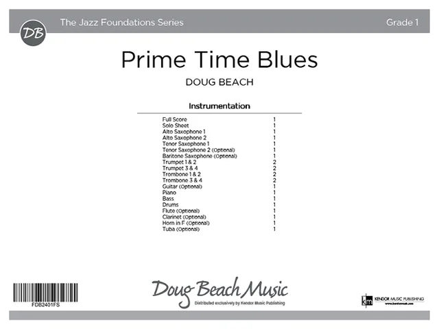 Kendor Music Prime Time Blues partitura blues F koncertní