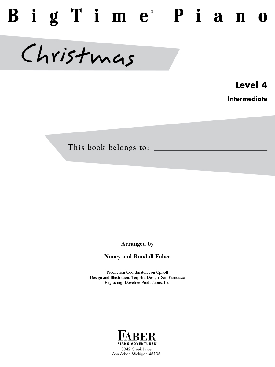 Faber BigTime Piano Christmas noty klavír vánoční