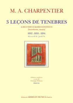 Armelin Musica Leçons de Tenebres H92 H93 H94 partitura