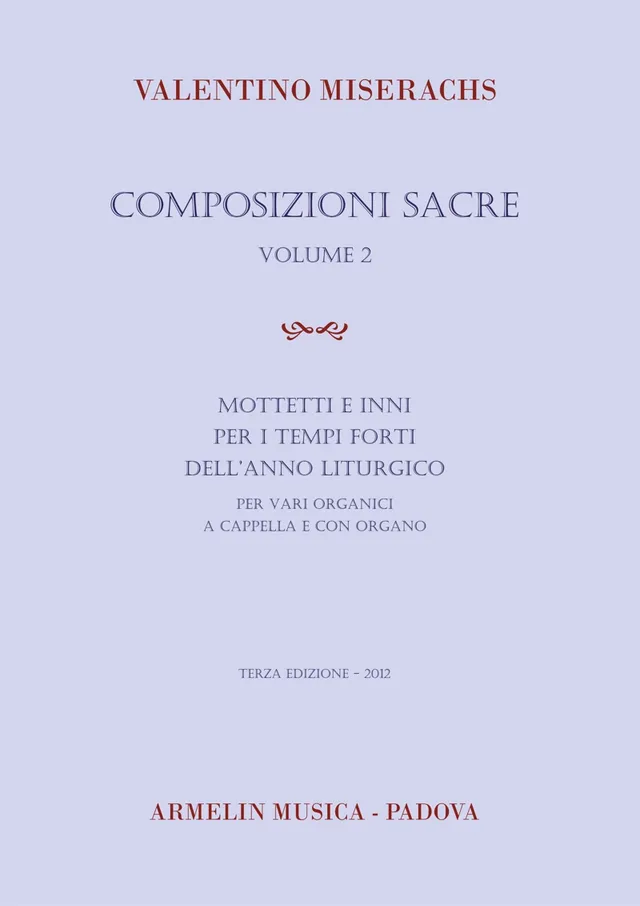 Armelin Musica Composizioni sacre volume 2 noty pro sbor