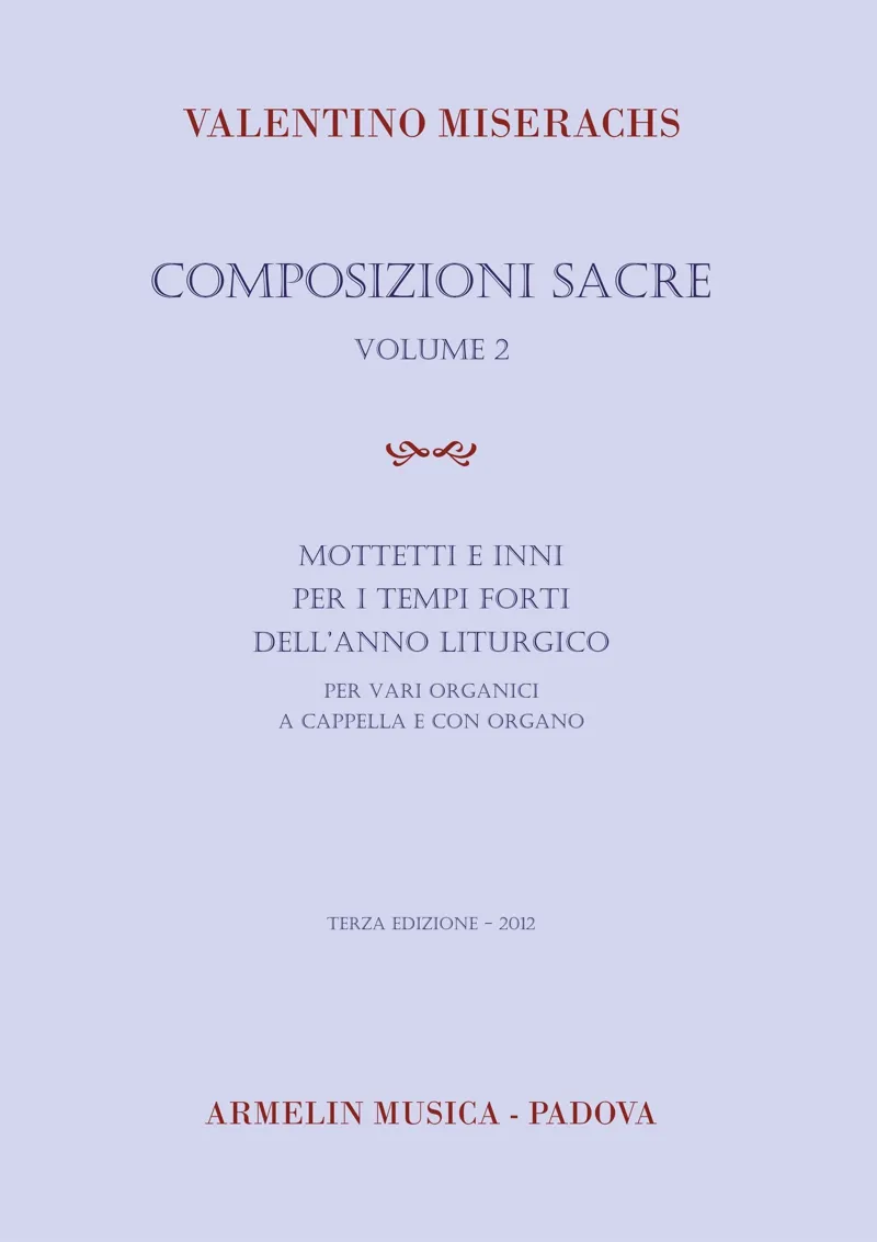 Armelin Musica Composizioni sacre volume 2 noty pro sbor