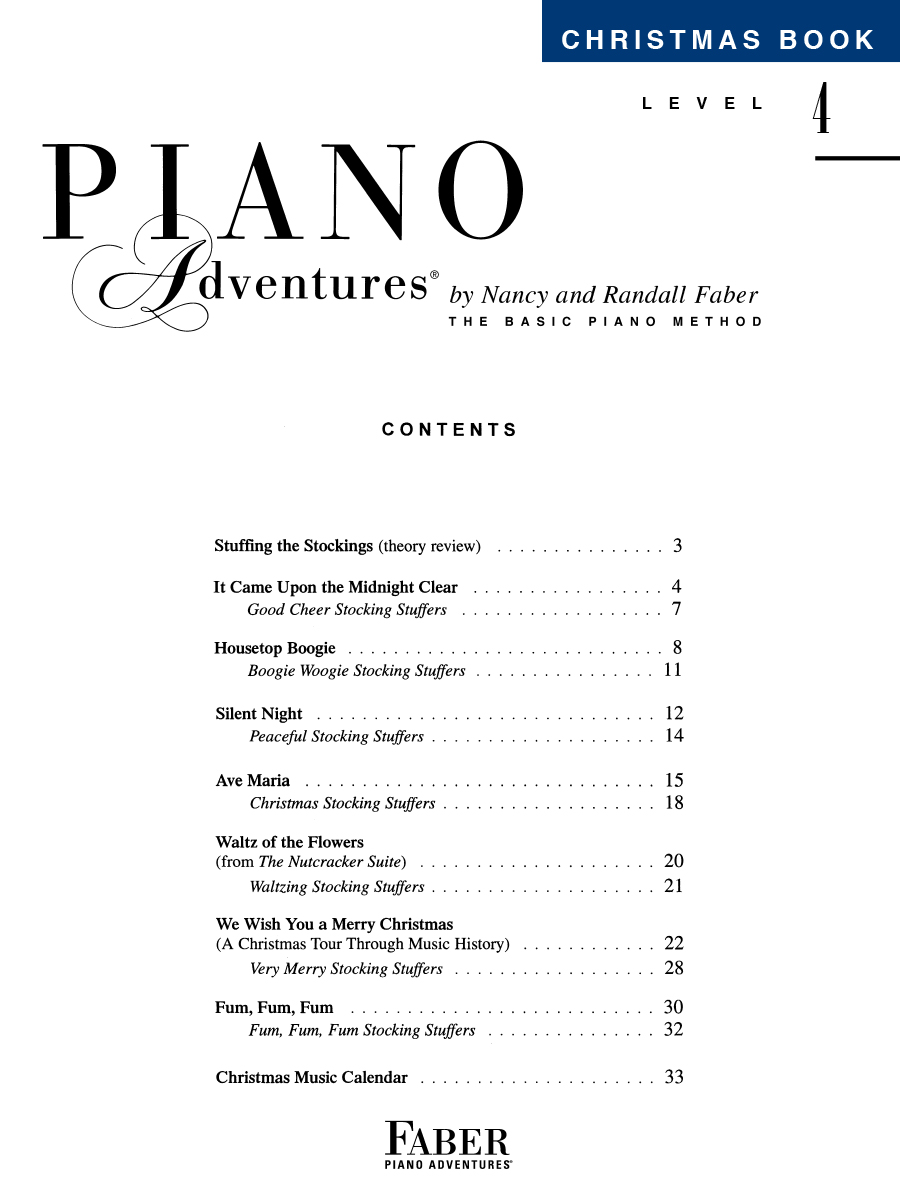 Faber Piano Adventures Level 4 Christmas noty pro klavír