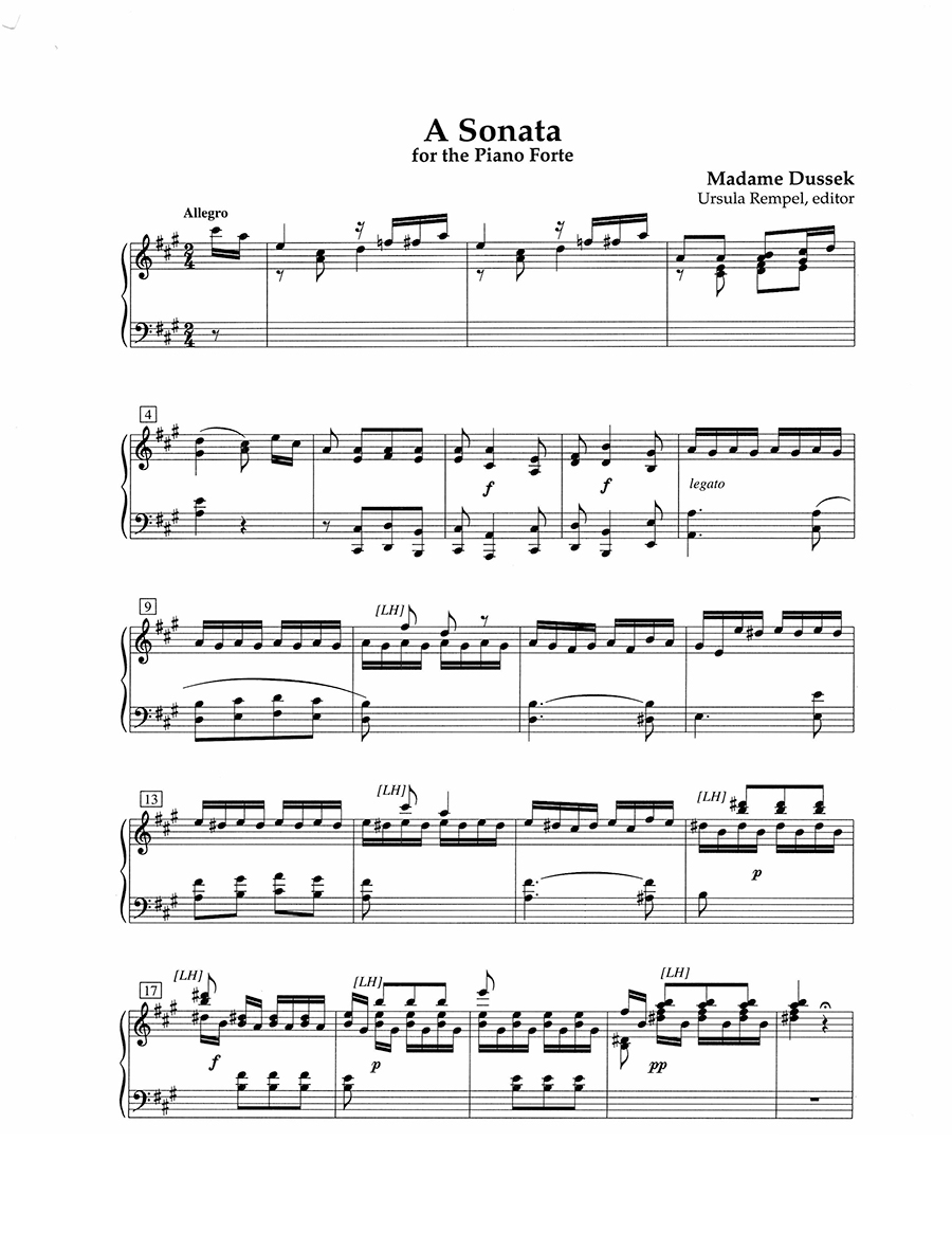 Hildegard Publishing Company Sonata Piano Forte Dussek digitální noty klavír