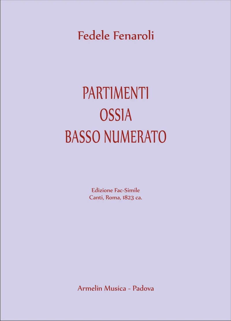 Armelin Musica Partimenti Basso numerato noty pro cembalo