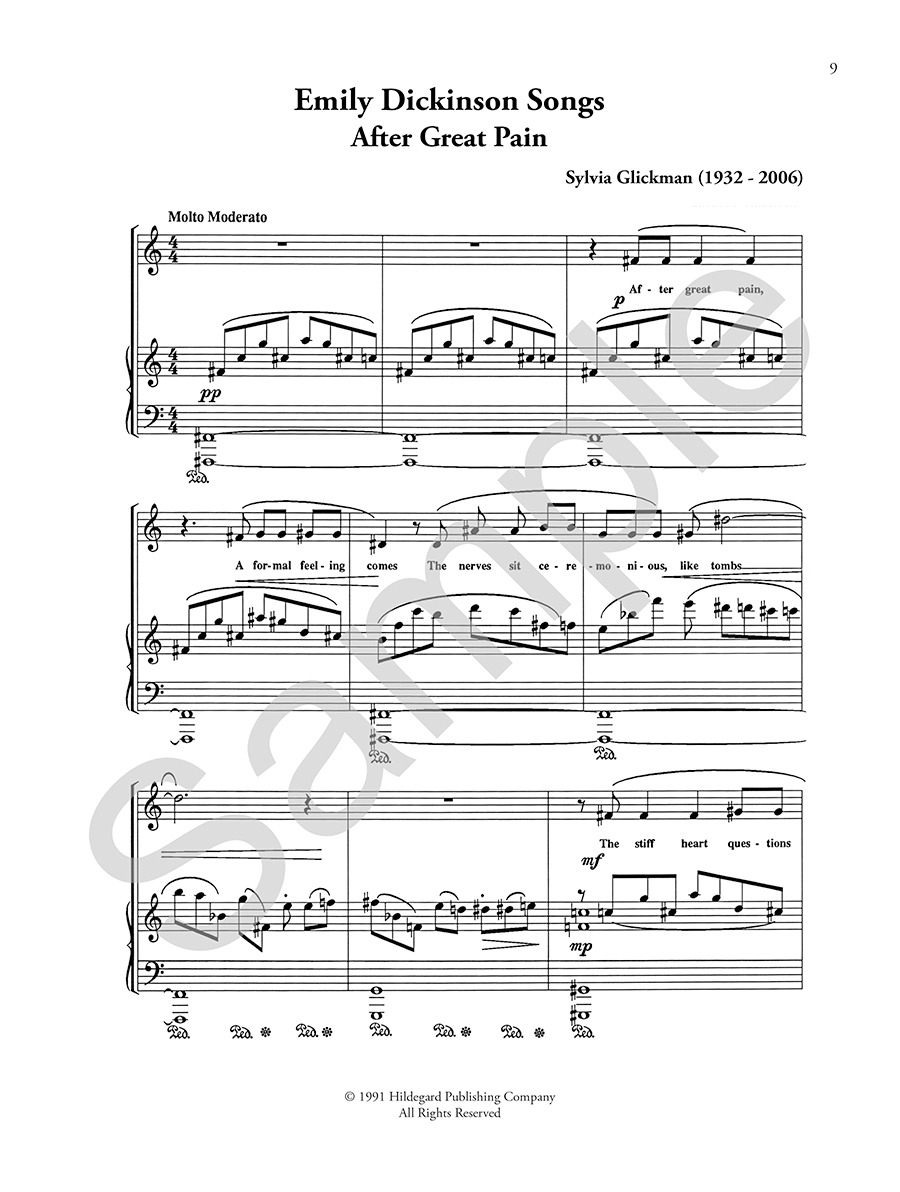 Hildegard Publishing Emily Dickinson Songs noty pro vysoký hlas