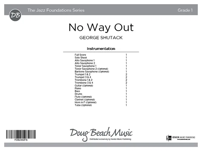 Kendor Music No Way Out Full Score latin rock noty