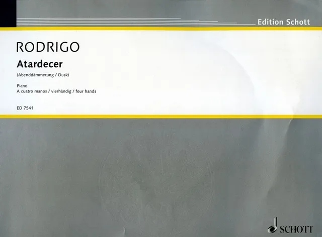 Ediciones Joaquín Rodrigo Atardecer noty klavír 4 ruce