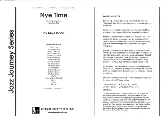 Kendor Music Nye Time partitura Full Score hip-hop
